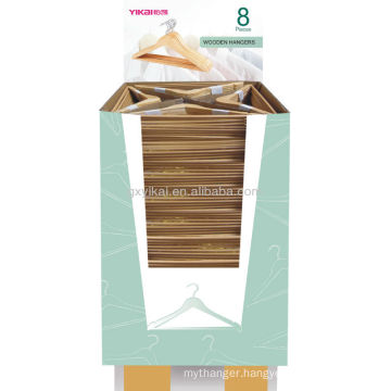 Set of 8pcs promotional wooden hanger